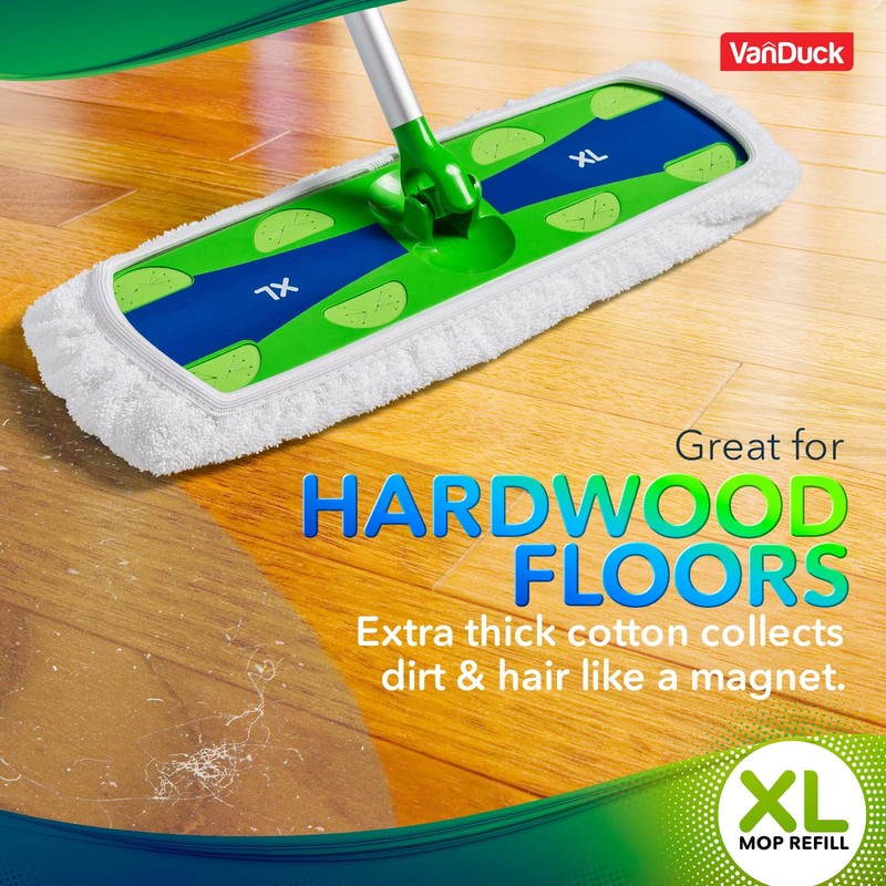 VanDuck Extra Large Cotton Mop Pads Compatible with Swiffer XL