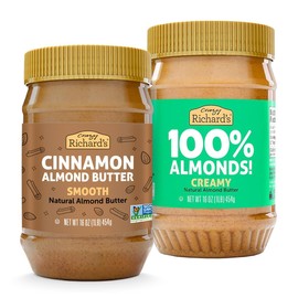 Crazy Richard's 100% All-Natural Creamy Dry Roasted Almond Butter with No Added Sugar and Non-GMO (16 Ounce, Pack of 2)