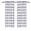Simple Deluxe 2 PCS Buffalo Check Kitchen Tier Curtains, Plaid