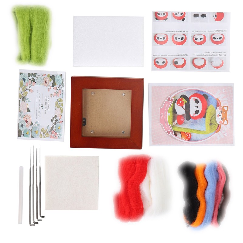 Needle Felting Kit Photo Frame Wool Felting Supplies Animal Plush