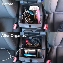 EDBETOS Center Console Organizer Tray Compatible with Jeep Wrangler JL/JLU 2018 2019-2021 2022 and Gladiator JT Truck 2020-2022 Insert Armrest Accessories - Won't Covers The Light Inside