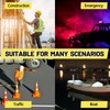 Kittmip 2 Pcs Solar Industrial Light Warning Traffic Safety Barricade