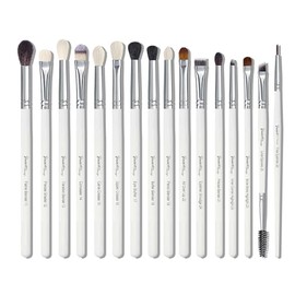 Bueart Design Juego de 16 brochas de maquillaje Essentials de grado profesional para mezcla de sombras de ojos, cejas, forro, con cabello natural, pel