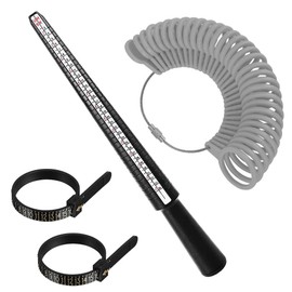 Accmor Ring Sizer Kit, Jewelry Making Mandrel & Measuring Tool with Plastic Finger Sizing Belt