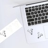 4 x Small 50mm 'Cow Skull' Transparent/Clear Sticker Decals for