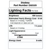 Diodesy- Half Chrome Dimmable LED Light Bulb A19 Round Shape