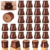 24 Pcs Chair Leg Floor Protectors for Hardwood Floors Silicone Covers to Protect Wood Tile Floors Felt Bottom Furniture Leg Caps Non Slip Reduce Noise (Fit:0.9"-1.29")