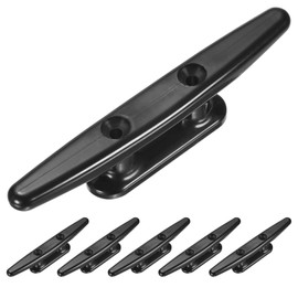 TIXIPEM 4 In Boat Dock Cleats [6PCS] - Rustproof Nylon Boat Cleats Tie Down Use for Piers & Docks & Kayaks & Sailboats & MarIne [Black, 47mm Hole Centers] Kayak Rope Tie Nautical Decor