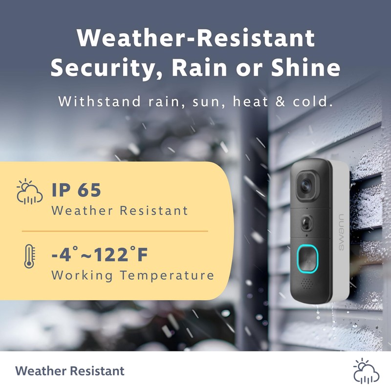 Swann EVO Video Doorbell: HD Video, Wired or Wire-Free, 140°