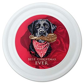 GRAPHICS & MORE Best Christmas Ever Lab Dog Turkey Leg Novelty 9" Flying Disc