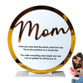 Mother's Day Sign for Tabletop | Desk Decor for Mom | Acrylic Tabletop Sign, Grateful Sign, Desk Decoration, Mothers' Day Decor for Mother's Day, Women's Day, Thanksgiving