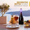 BULK PARADISE Assorted Purple Glass Bottles with Corks, 6 Pack,