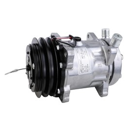 ACTECMAX Universal A/C Compressor with Black 2A Clutch V Belt for SD 7H15 Refrigerant R134A 12V