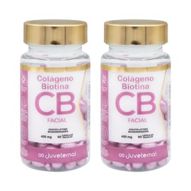 JUVETERNAL Cápsulas Faciales de Colágeno y Biotina 2x1 90 cápsulas c/u Twist-Off Reafirma, Nutre y Revitaliza tu Piel