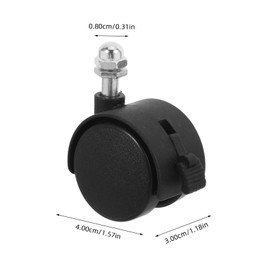 OKUMEYR Replacement Caster Wheels for Electric Oil Filled Heater Thread Swivel Casters with Brake for Radiators Furniture and Portable Equipment