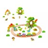 Tooky Toy Tren De Madera De Dinosaurios Set De 40