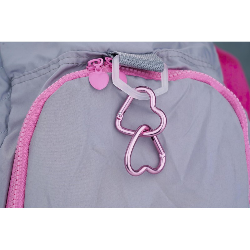 munkees, Mini Heart Carabiner Keychain (2 x Pink)