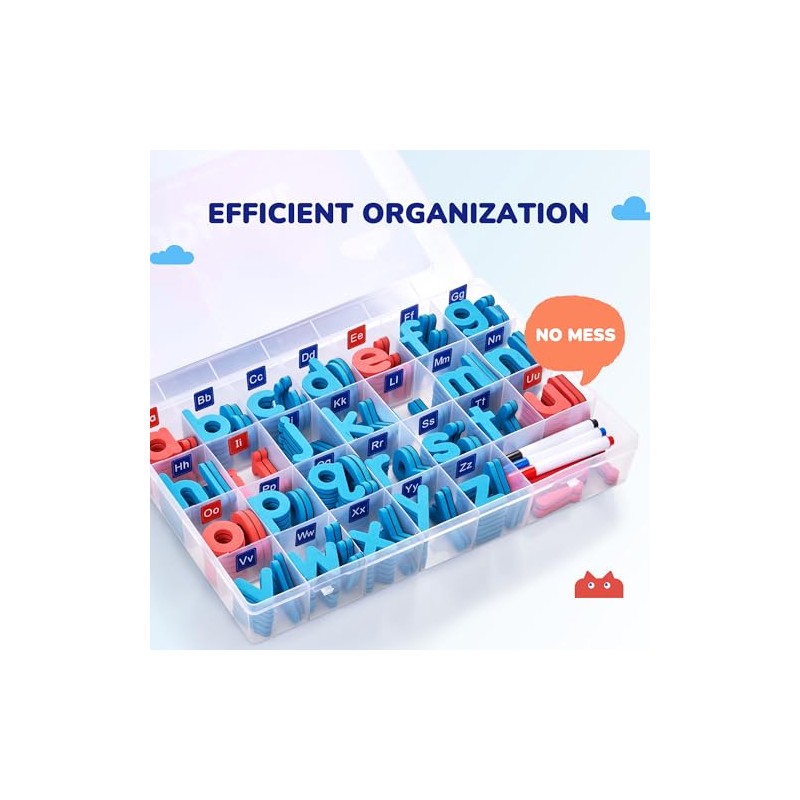 JoyCat Bilingual Magnetic Letters Kit 255 Pcs – Spanish &