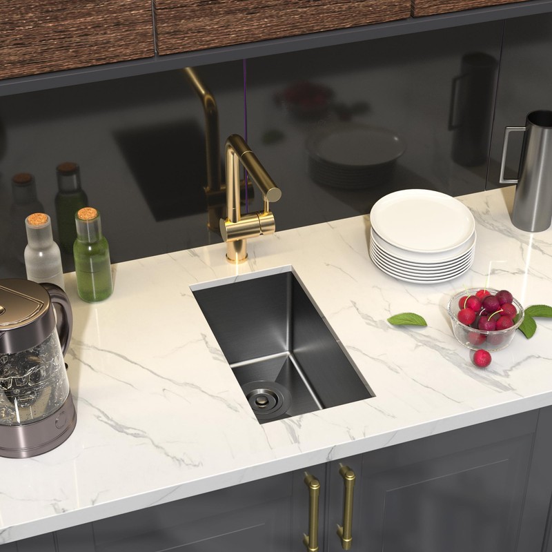 10 inch Bar Sink Undermount, 10x18 inch Small Bar Sink