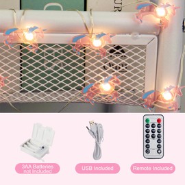 Haosonw Unicorn String Lights 10FT 30LEDs USB & Battery Operated Unicorn Fairy Lights with Remote Timer for Girls Room Birthday Party Christmas Playhouse Home Kids Bedroom Decor