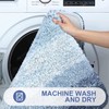 smiry Microfiber U-Shape Toilet Mat, Non-Slip Shaggy Soft Pedestal Mat