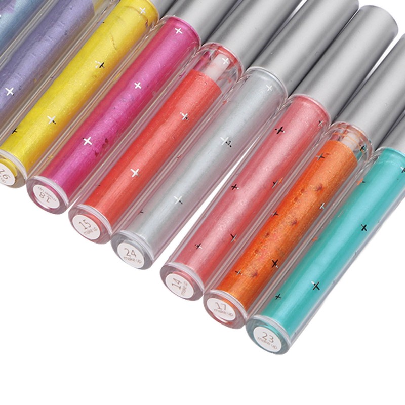 12Pcs Liquid Eyeshadow Set Long Lasting Quick Drying Waterproof Glitter