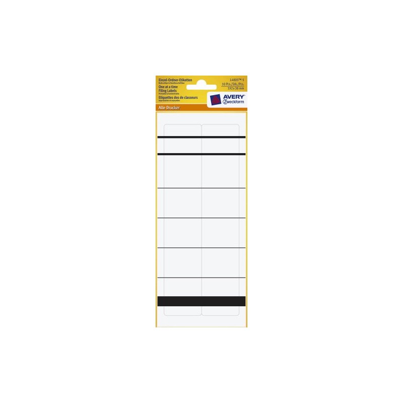 Avery Zweckform L4800 Security Filing Labels 192 x 38 mm,