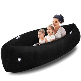 Namalu Extra Large 80/60inch Comfy Peapod Sensory Chair for Kids with Autism Autism Toys Gift for Christams Sensory Toys Inflatable Chair Sensory Peapod for Children(Black,80 Inch)