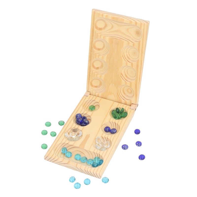 Folding African Stone Game Wooden Intellectual Logic Thinking Training Parent