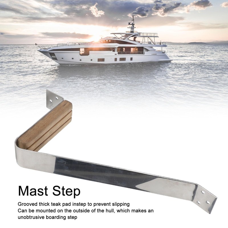 Teak Mast Steps for Yachts, Solid Construction, Safe Access, Wear-Resistant,