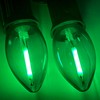 VENUSOP 2 Pack 120 Volt E12 Socket C7 Green Christmas