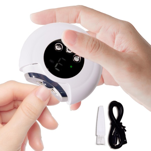Electric Automatic Nail Clipper with Light, 3-Speed Trimmer, USB Rechargeable,
