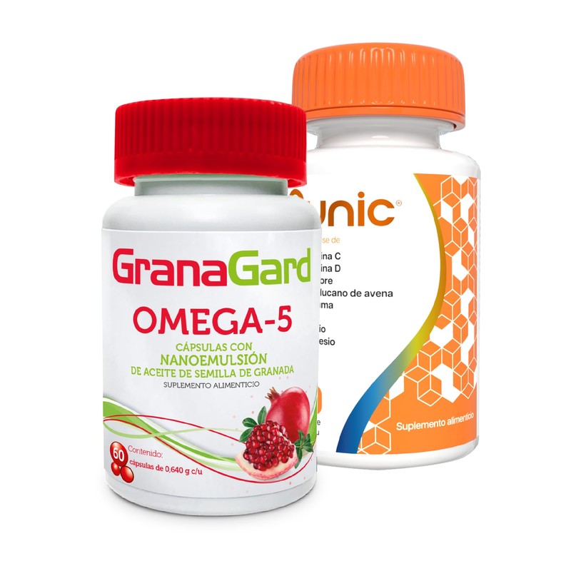 GranaGard, Punic Vitaminas C D3 Zinc, Duo Pack Omega 5