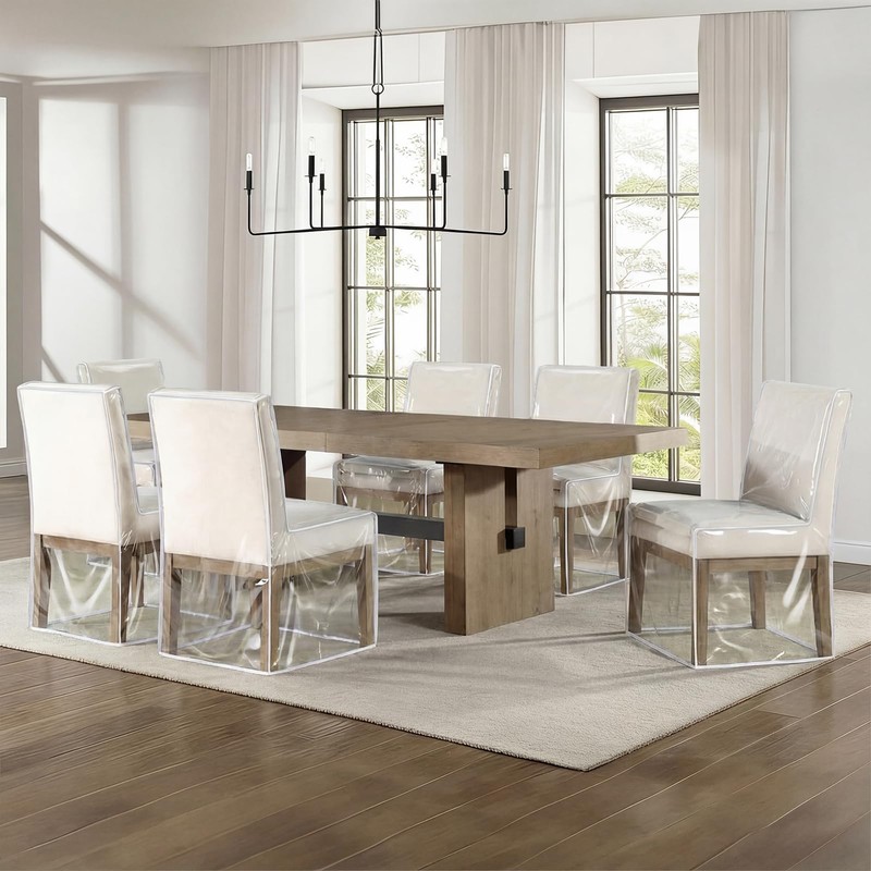 Zipcase 4 Packs Clear All Cover in Plastic Dinning Chair