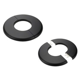 Tsnamay 2 Pcs Wall Split Flange, ABS Round Self-Adhesive Escutcheon Plate Buckles Design for 2"/51mm Diameter Pipe