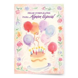 Designer Greetings Pensamientos Especiales, Spanish Birthday Cards, “Para Alguien Especial” Birthday Party (6 Cards and Envelopes)