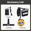 Yongkist Safety Mining Headlamp 1+2 LED Rechargeable Coal Mining Light