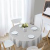 Eternal Beauty 120cm Round Tablecloth,Wipeable Grey Tablecloths Polyester Spill Proof