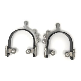 AJ Tack Ladies Black Horizontal Rowels Bumper Spurs