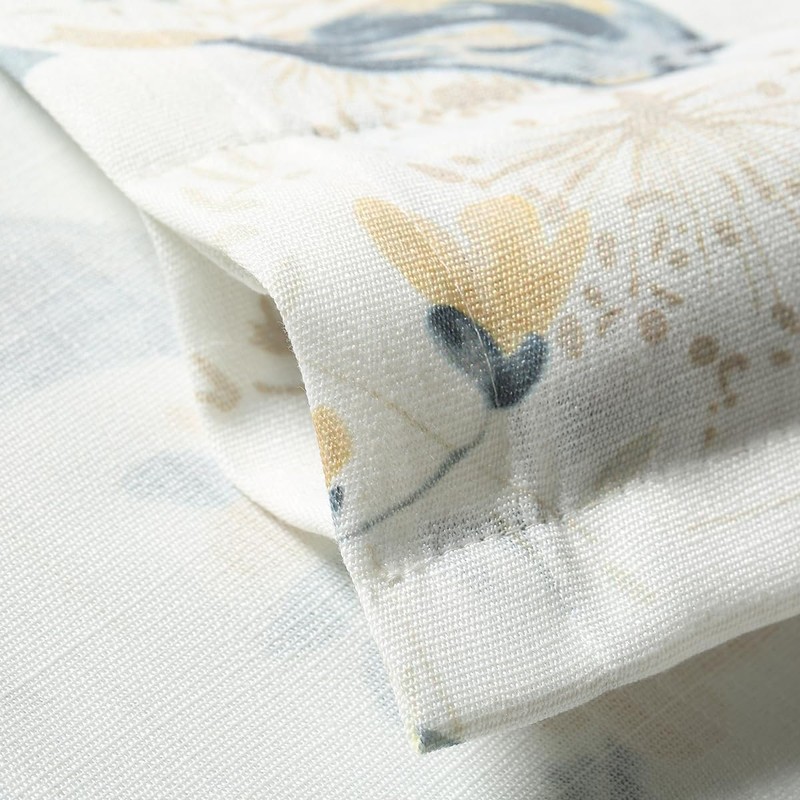 VOGOL Tie UP Curtain Valance, Adjustable Farmhouse Flower and Bird