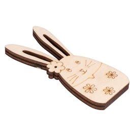 Rayher Easter Bunny, Wooden Decorative Rabbits, 8.7 - 12.4 cm, Pack of 4, Assorted, Wood FSC Certified, Natural, Table Decoration, Table Shaker, Easter Decoration, 46781505