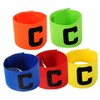 BIUDECO 5 Pcs Wear Resistant Captain Armbands for Soccer Arm