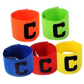 BIUDECO 5 Pcs Wear Resistant Captain Armbands for Soccer Arm Bands for Team Use Convenient Adjustable Arm Bands for Players Ideal Soccer Accessories