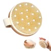 Body Brush, Dry Brush, Massage Brush with Natural Bristles to Promote Lymphatic Function and Reduce Cellulite, Exfoliating Body Brush, Dry Massage for Firmer Skin, 2 in 1 Exfoliating Brush