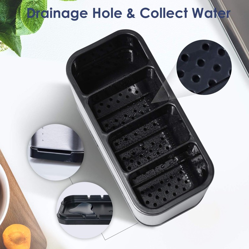 ODesign Utensil Caddy Flatware Organizer Crock Utensil Holder for Countertop
