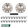 LQI Front Plating Hub Covers Chrome Wheel Cover 33mm Screw-on