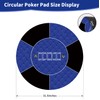 LERYG Round Poker Mat,39/47/55/63 inch 6-10 Person Texas Poker Rubber