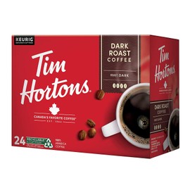 Tim Hortons Tim Hortons Dark Roast Coffee, Single-Serve K-Cup Pods Compatible with Keurig Brewers, 24ct K-Cups