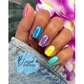 Red Aspen Press On Nails~Aloha State of Mind, Makani Nail Dashes~Mixed Mani