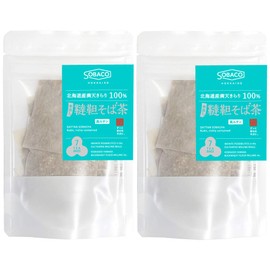 100% Manten Kirari Soba Tea Bags Made in Hokkaido, Cold Brewed Soba Tea Bags x 2 Packs